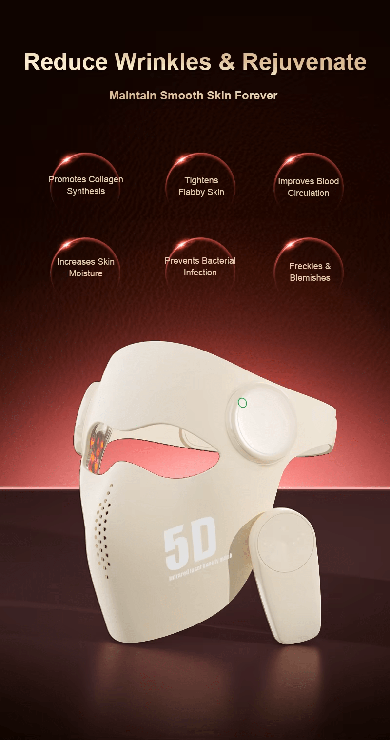 Mască Facială LED Profesională SR-M1 – Terapie cu Lumină Multi-Spectrală pentru Îngrijire și Revitalizare Facială - Image 6
